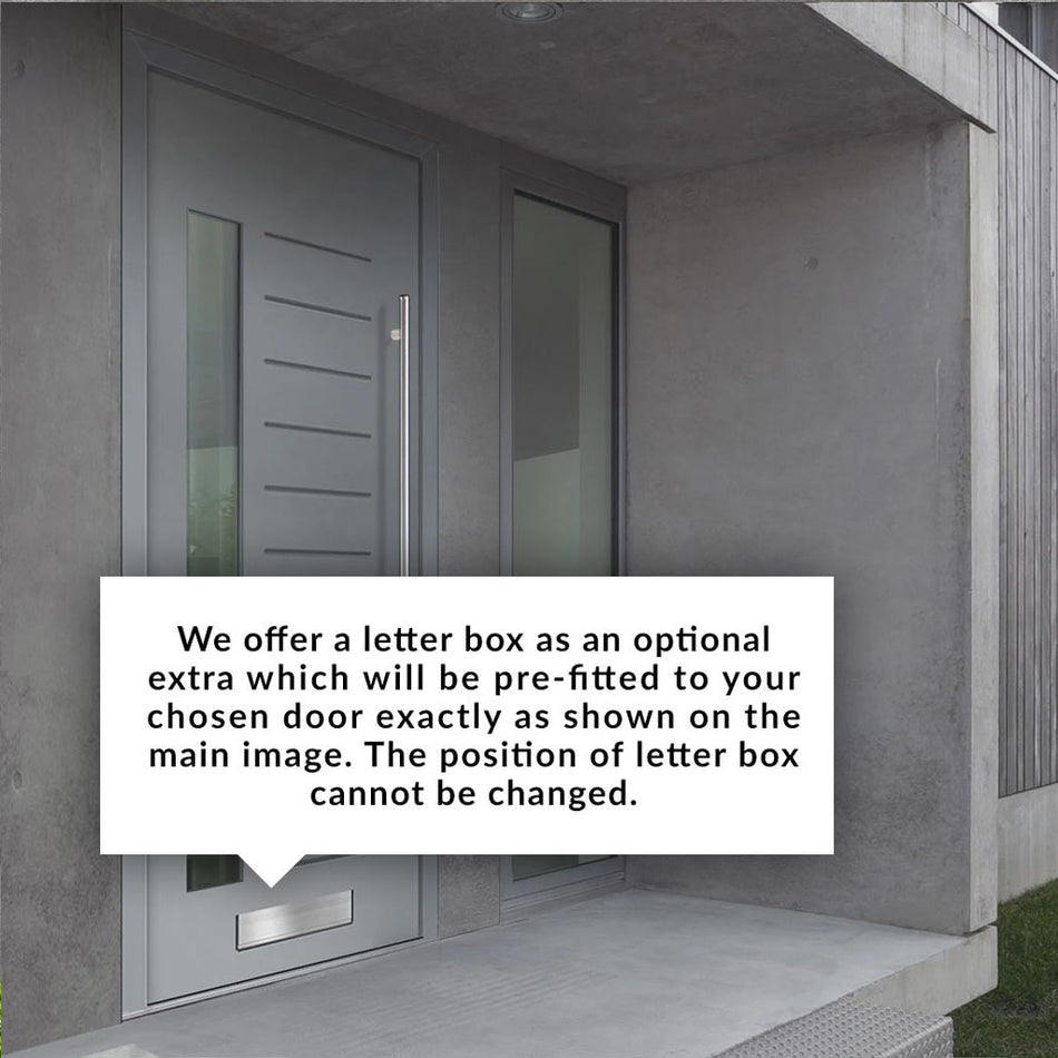 External ThruSafe Aluminium Door - 1143 CNC Grooves - 7 Colour Options