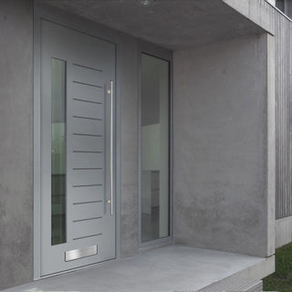Image: External ThruSafe Aluminium Door - 43811 CNC Grooves - 7 Colour Options
