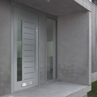 Image: External ThruSafe Aluminium Front Door - 43811 CNC Grooves - 7 Colour Options