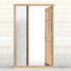 External LPD Universal Oak Door Frame - Shown with Single Side Aperture