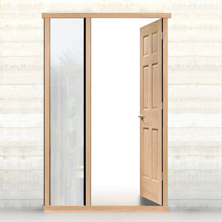 Image: External LPD Universal Oak Door Frame - Shown with Single Side Aperture
