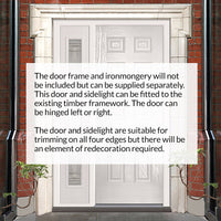 GRP White Colonial 6 Panel Composite Door - Leaded Single Sidelight