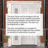 GRP White Colonial 6 Panel Composite Door - Leaded Single Sidelight