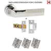 Two Pack Monza Forme Designer Lever on Contempo Round Rose - Polished Chrome Handle