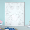 Pacific 8mm Obscure Glass - Obscure Printed Design - Double Absolute Pocket Door