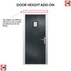 Composite Fire Front Door Set - Aruba 1 with Clear Glass - Shown in Anthracite Grey