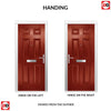 Composite Fire Front Door Set - Camarque Solid - Shown in Red