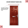 Composite Fire Front Door Set - Camarque Solid - Shown in Red