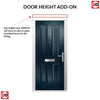 Composite Fire Front Door Set - Esprit Solid - Shown in Blue