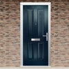 Composite Fire Front Door Set - Esprit Solid - Shown in Blue