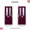 Composite Fire Front Door Set - Esprit 2 with Clear Glass - Shown in Purple Violet