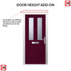 Composite Fire Front Door Set - Esprit 2 with Clear Glass - Shown in Purple Violet