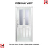 Composite Fire Front Door Set - Esprit 2 with Clear Glass - Shown in Purple Violet