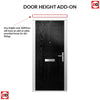 Composite Fire Front Door Set - Flush Solid - Shown in Black