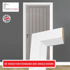 Made to Size Single Interior White Primed MDF Door Lining Frame and Modern Architrave Set