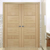 LPD Joinery Edmonton Oak Flush Fire Door Pair - 1/2 Hour Fire Rated - Prefinished