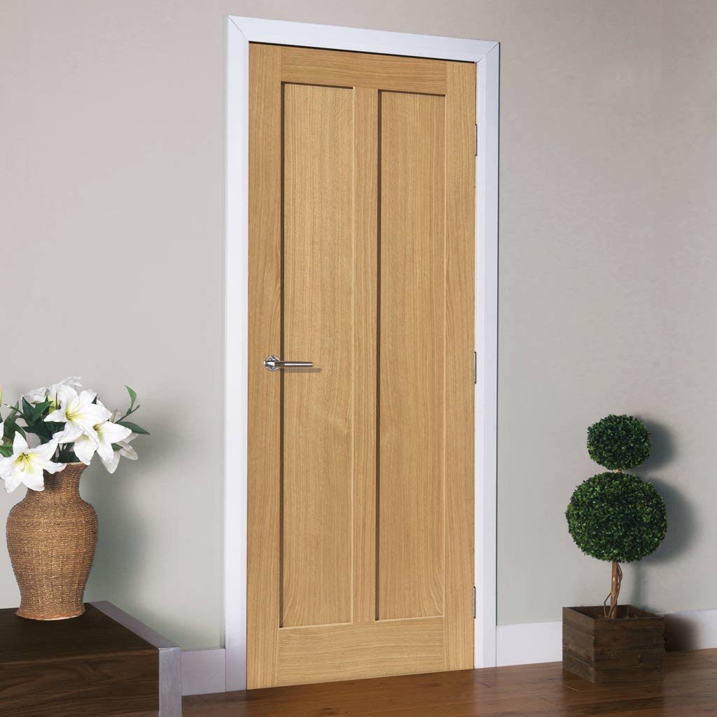 J B Kind Oak Shaker Eiger Fire Door - 1/2 Hour Fire Rated