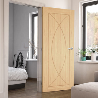 Image: Amalfi Oak Flush Fire Internal Door - 1/2 Hour Fire Rated - Prefinished