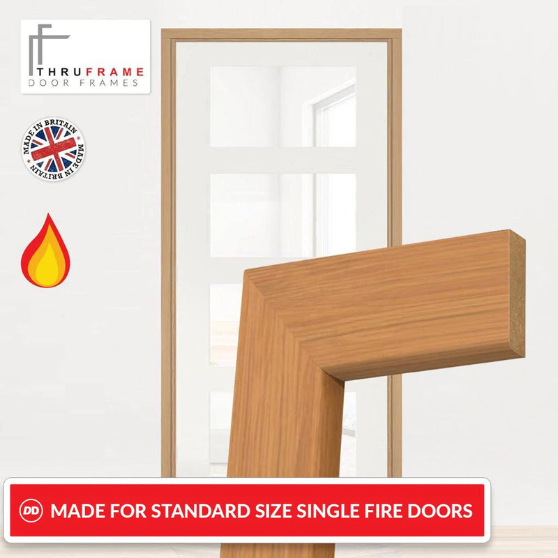 Made to Size Single Interior Prefinished Oak Veneered Frame and Simple ...