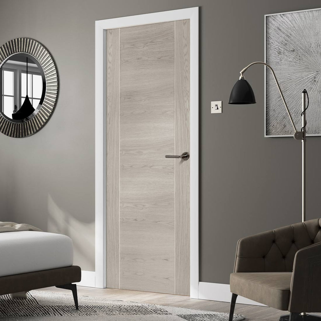 Mode Forli Internal Door - White Grey Laminate - 1/2 Hour Fire Rated - Prefinished