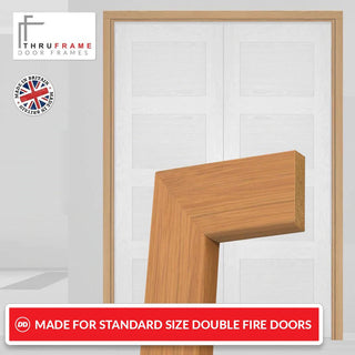 Image: Made to Size Double Interior Unfinished Oak Veneered Frame and Simple Architrave Set