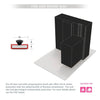 Made to Size Double Interior Black Primed Door Lining Frame and Simple Architrave Set - For 30 Minute Fire Doors
