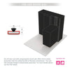 Made to Size Single Interior Black Primed MDF Frame and Simple Architrave Set - For 30 Minute Fire Doors