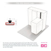 Made to Size Double Interior White Primed Door Lining Frame and Simple Architrave Set - For 30 Minute Fire Doors