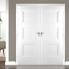 Amsterdam 3 Panel Door Pair - White Primed