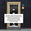 Cottage Style Firenza 3 Composite Front Door Set with Hnd Elderton Glass - Shown in Black