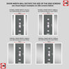 Cottage Style Firenza 3 Composite Front Door Set with Double Side Screen - Hnd Barite Glass - Shown in Mouse Grey