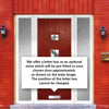 Cottage Style Firenza 3 Composite Front Door Set with Double Side Screen - Hnd Diamond Grey Glass - Shown in Red
