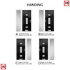 Cottage Style Firenza 3 Composite Front Door Set with Single Side Screen - Hnd Elderton Glass - Shown in Black