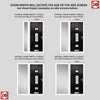 Cottage Style Firenza 3 Composite Front Door Set with Single Side Screen - Hnd Elderton Glass - Shown in Black