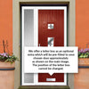 Cottage Style Firenza 3 Composite Front Door Set with Single Side Screen - Hnd Diamond Grey Glass - Shown in Red