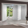 Four Folding Doors & Frame Kit - DX 1930's Panel 3+1 - White Primed