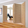 Four Folding Doors & Frame Kit - Palermo Oak 3+1 - Prefinished