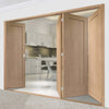 Bespoke Thrufold Pattern 10 Oak 1 Panel Folding 3+1 Door