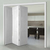 Three Folding Doors & Frame Kit - Amsterdam 3 Panel 3+0 - White Primed