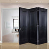 Three Folding Doors & Frame Kit - Arnhem 2 Panel Black Primed 3+0 - Unfinished