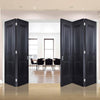 Five Folding Doors & Frame Kit - Arnhem 2 Panel Black Primed 3+2 - Unfinished