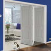 Three Folding Doors & Frame Kit - Arnhem 2 Panel 3+0 - White Primed