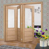 Bespoke Thrufold Palermo Oak 2XG Glazed Folding 3+0 Door