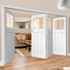 Bespoke Thrufold DX 1930's White Primed Glazed Folding 3+1 Door