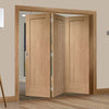 Bespoke Thrufold Pattern 10 Oak 1 Panel Folding 3+0 Door