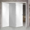 Bespoke Thrufold Salerno White Primed Flush Folding 3+0 Door