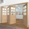 Bespoke Thrufold Suffolk Oak 6 Pane Glazed Folding 3+1 Door - Prefinished