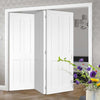 Bespoke Thrufold Victorian Shaker 4P White Primed Folding 3+0 Door