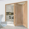 Bespoke Thrufold Worcester Oak 3 Panel Folding 3+0 Door - Prefinished