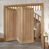 Bespoke Thrufold Worcester Oak 3 Panel Folding 3+0 Door - Prefinished